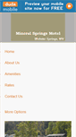 Mobile Screenshot of mineralspringsmotel.net